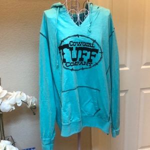 Cowgirl Tuff Women's Turquoise Hoodie